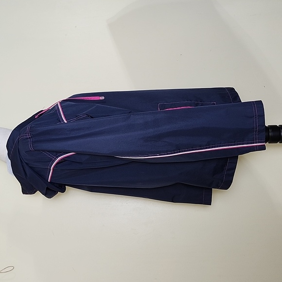 Fleet Street Petite Women's Navy & Pink Lightweight Jacket, Size Petite Large - Picture 3 of 15